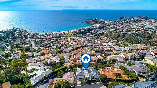 Aerial of Emerald Bay community with the cove beyond